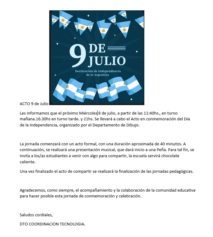 ACTO 9 de Julio